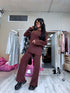 Knitted Set "SMOOTH LINES E5388" - CHOCO